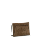 Brunello Cucinelli Brown Calf Leather Bos Taurus Shoulder Bag