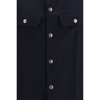 Brunello Cucinelli Blue Wool Oves Aries Shirt