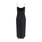 Calvin Klein Gray Wool Oves Aries Cocktail Dress