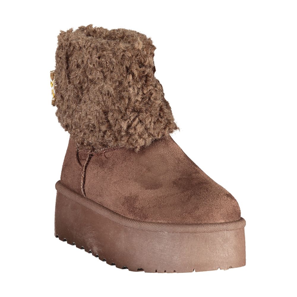 Laura Biagiotti Brown Polyurethane Women's Ankle Boot