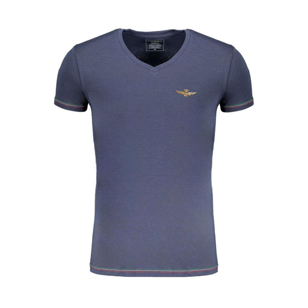 Aeronautica Militare Blue Cotton Men's T-Shirt