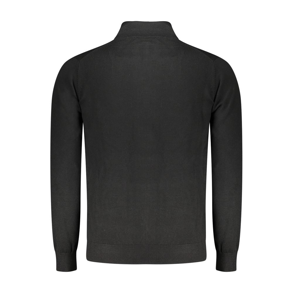 Norway 1963 Black Wool Men Cardigan