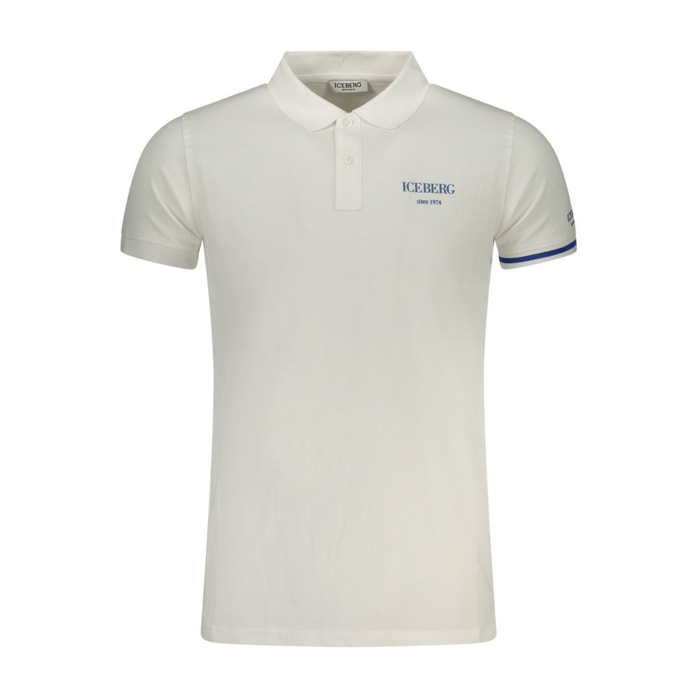 Iceberg Blue Cotton Men Polo Shirt