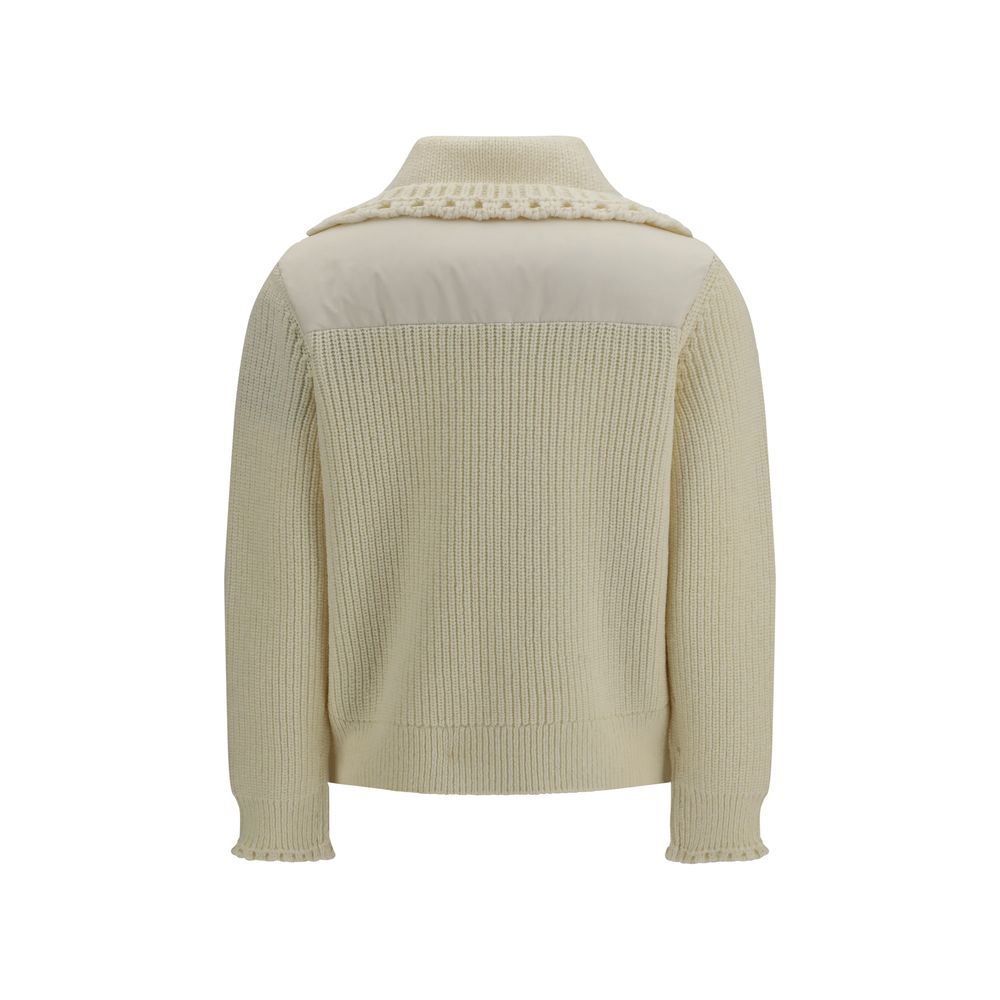 Moncler Grenoble Beige Wool Oves Aries Cardigan