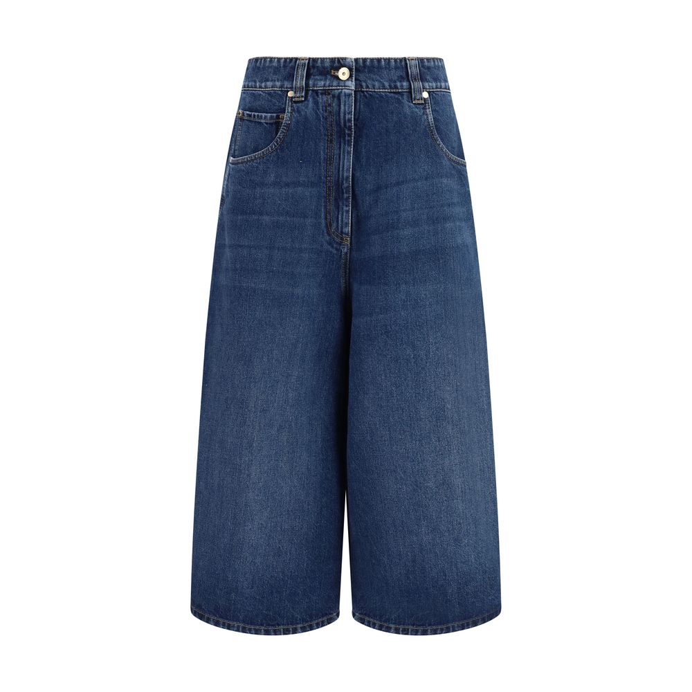 Brunello Cucinelli Blue Denim Shorts