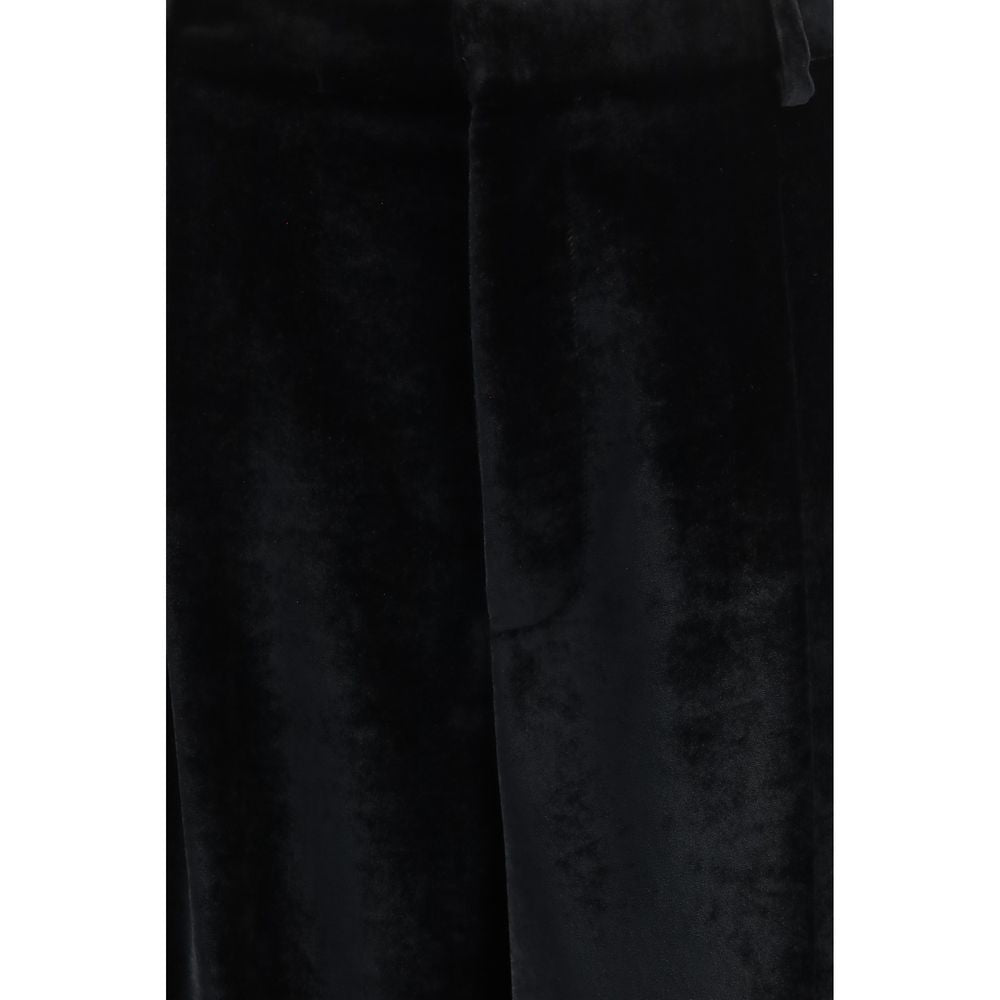 Darkpark Black Viscose Casual Pants