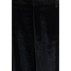 Darkpark Black Viscose Casual Pants