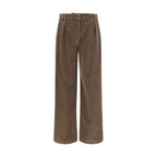 The Row Brown Cotton Casual Pants