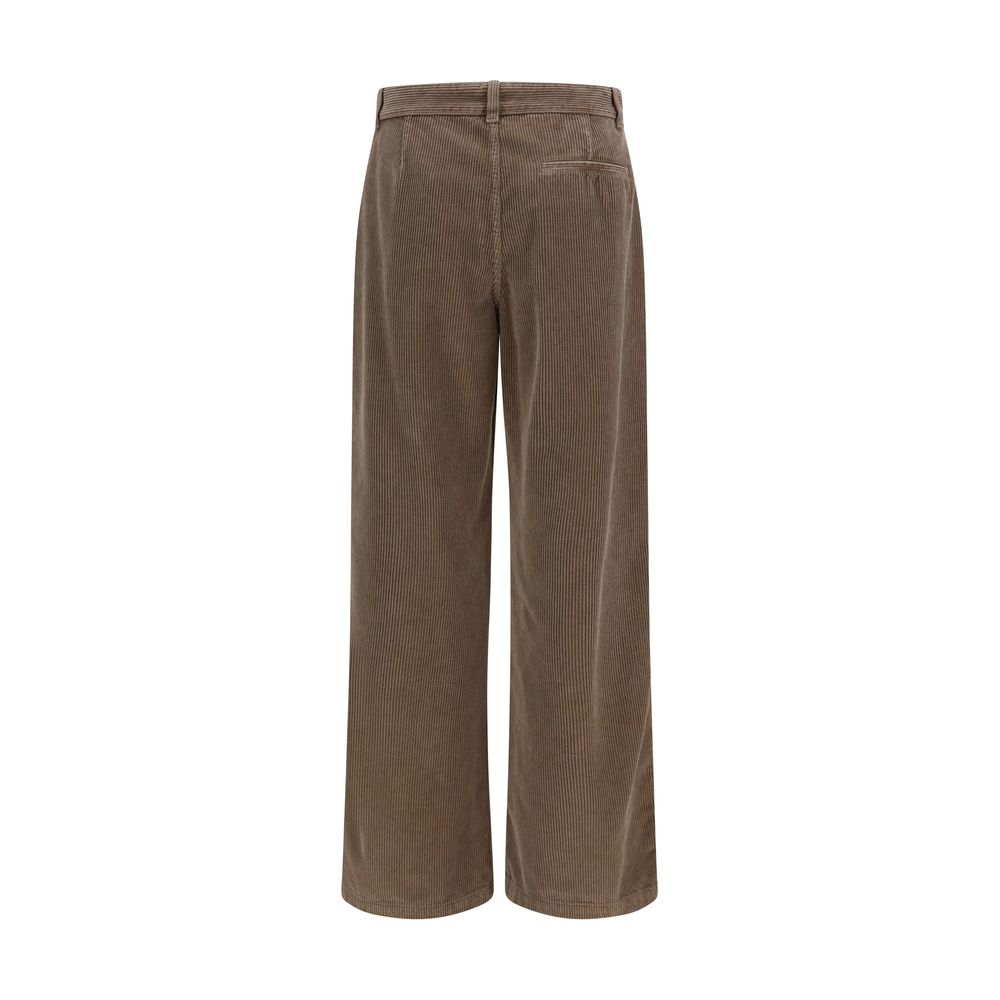 The Row Brown Cotton Casual Pants
