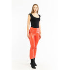 Patrizia Pepe Red Polyethylene Pants