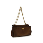 Balenciaga Brown Suede Leather Shoulder Bag