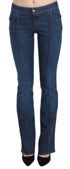 Just Cavalli Blue Low Waist Boot Cut Denim Pants Jeans - Zeiniez