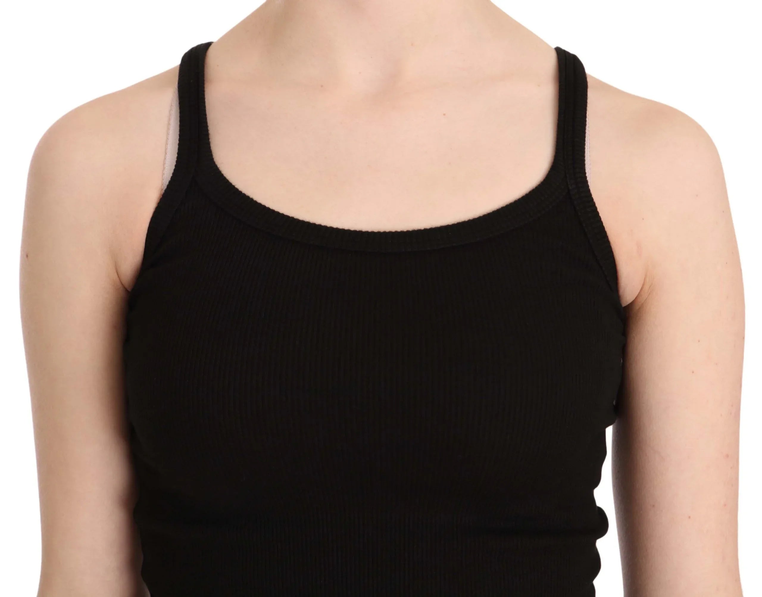 PINK MEMORIES Black Sleeveless Spaghetti Strap Blouse - Zeiniez