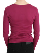 Pink Exte Crystal Embellished Long Sleeve Top - Zeiniez