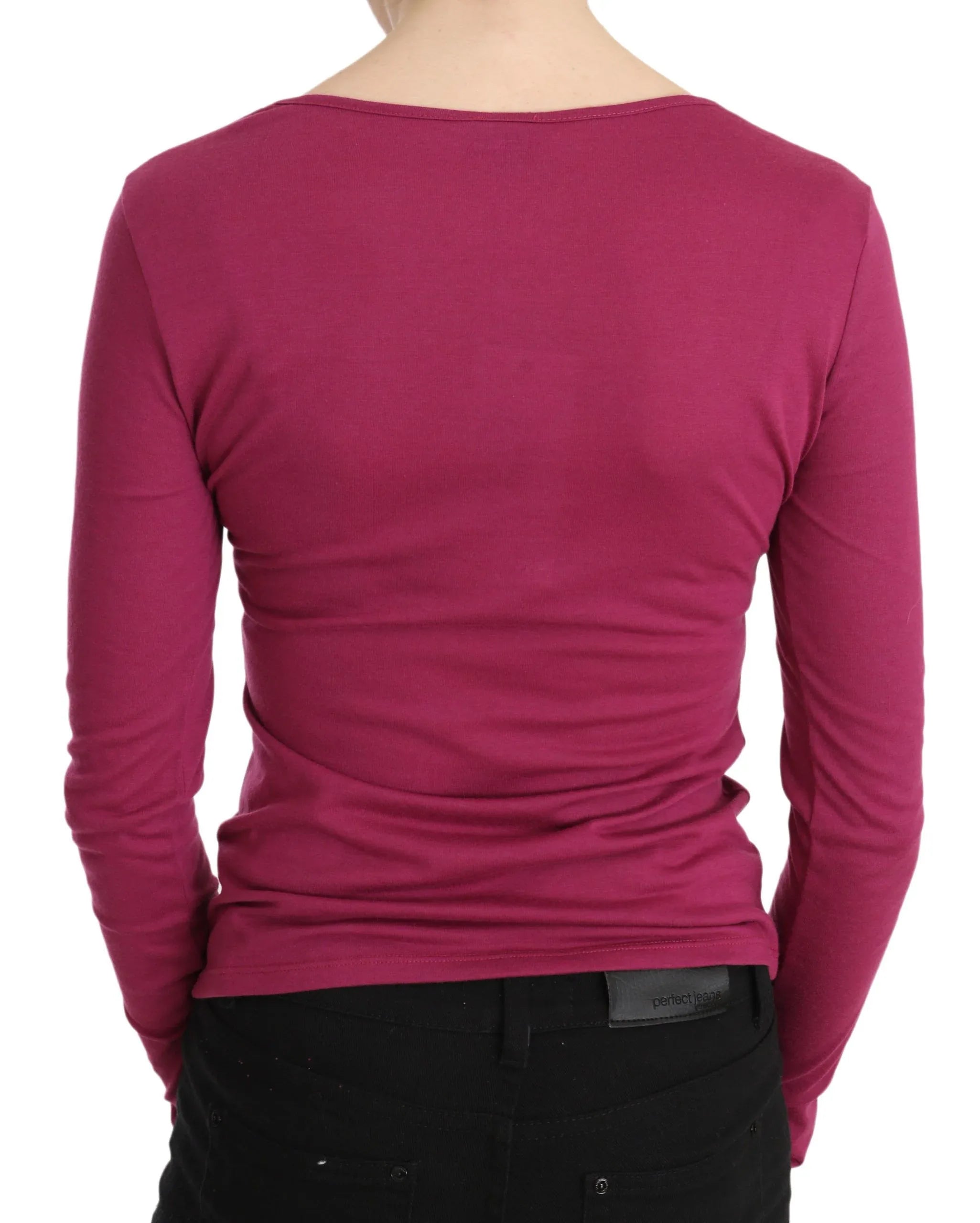 Pink Exte Crystal Embellished Long Sleeve Top - Zeiniez