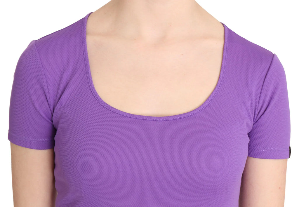 GF Ferre Purple 100% Polyester Short Sleeve Top Blouse - Zeiniez