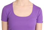 GF Ferre Purple 100% Polyester Short Sleeve Top Blouse - Zeiniez