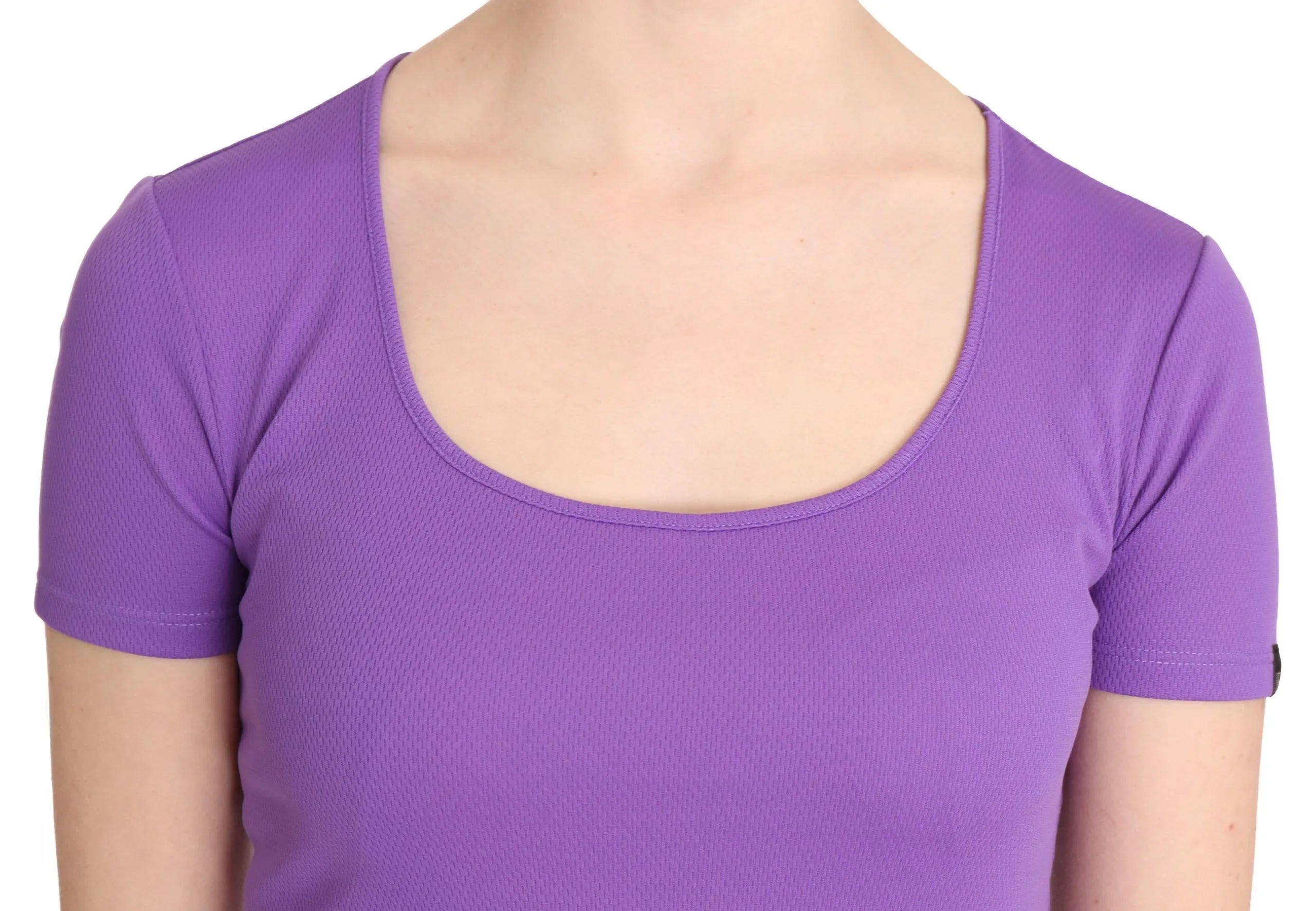 GF Ferre Purple 100% Polyester Short Sleeve Top Blouse - Zeiniez