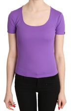 GF Ferre Purple 100% Polyester Short Sleeve Top Blouse - Zeiniez