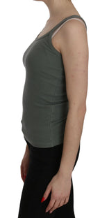 PINK MEMORIES Green Spaghetti Strap Slim Fit Casual Tank Top Blouse - Zeiniez