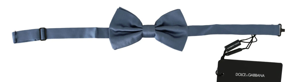 Dolce & Gabbana Blue 100% Silk Adjustable Neck Papillon Bow tie - Zeiniez