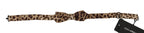 Dolce & Gabbana Brown Leopard Silk Adjustable Neck Papillon Men Bow Tie - Zeiniez