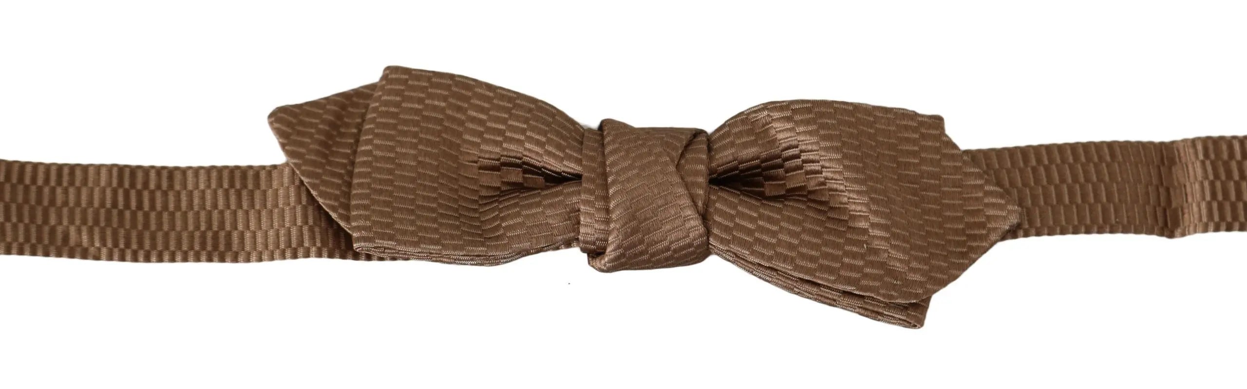 Dolce & Gabbana Men Brown Gold Adjustable Neck Papillon Bow Tie - Zeiniez