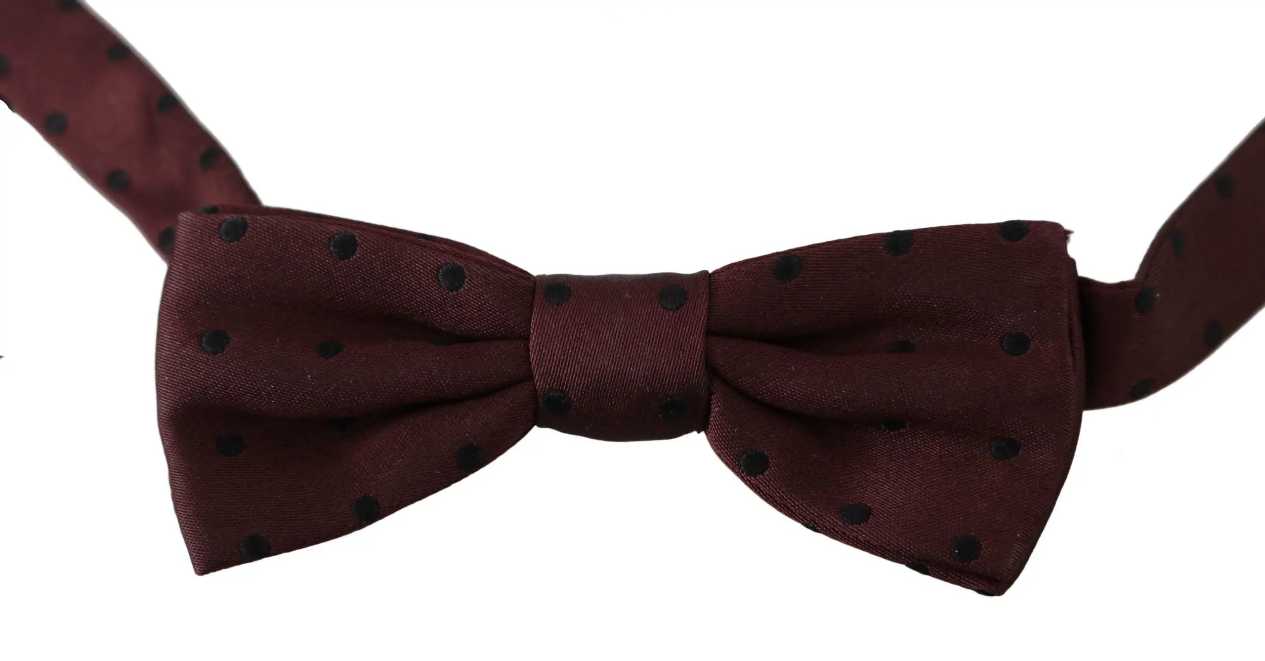 Dolce & Gabbana Purple Dotted Silk Adjustable Neck Papillon Bow Tie - Zeiniez
