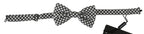 Dolce & Gabbana Men Black White Circles Adjustable Neck Papillon Bow Tie - Zeiniez