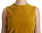 Dolce & Gabbana Mustard Velvet Stretch Shift Mini Dress - Zeiniez