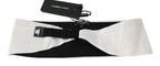 Dolce & Gabbana White Men Waist Belt 100% Silk Cummerbund - Zeiniez