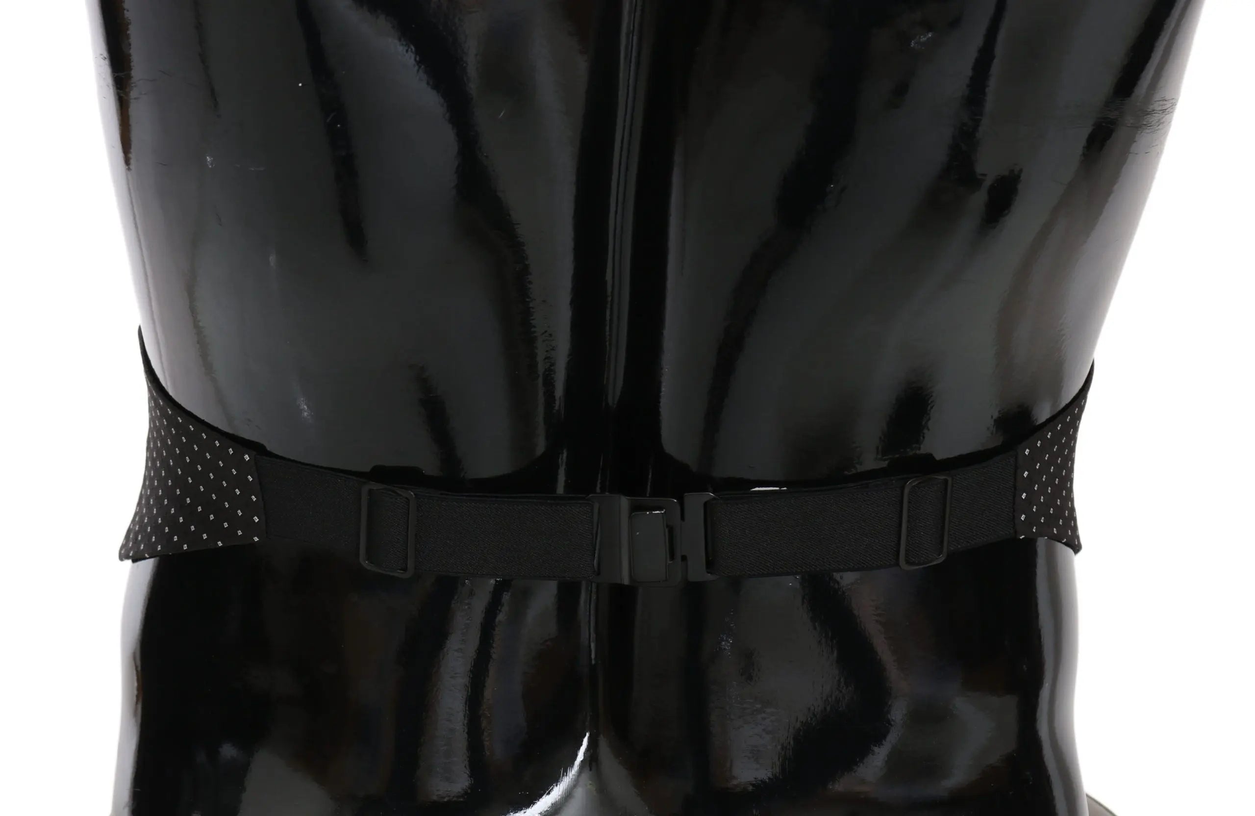 Dolce & Gabbana Black Dotted Waist Belt Silk Cummerbund - Zeiniez