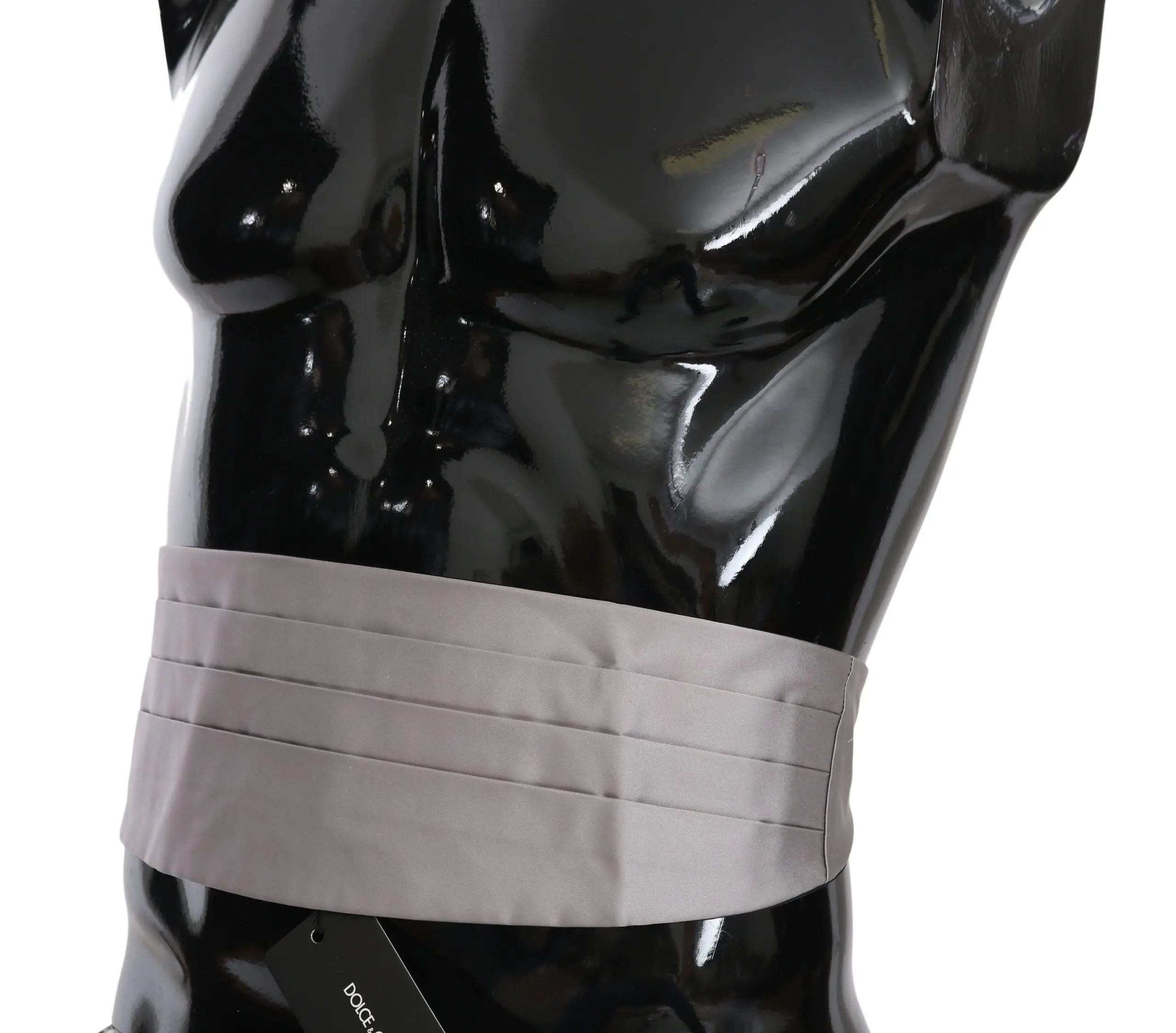 Dolce & Gabbana Gray Men Waist Belt 100% Silk Cummerbund - Zeiniez