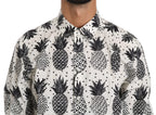 Dolce & Gabbana White Pineapple Cotton Top Shirt - Zeiniez