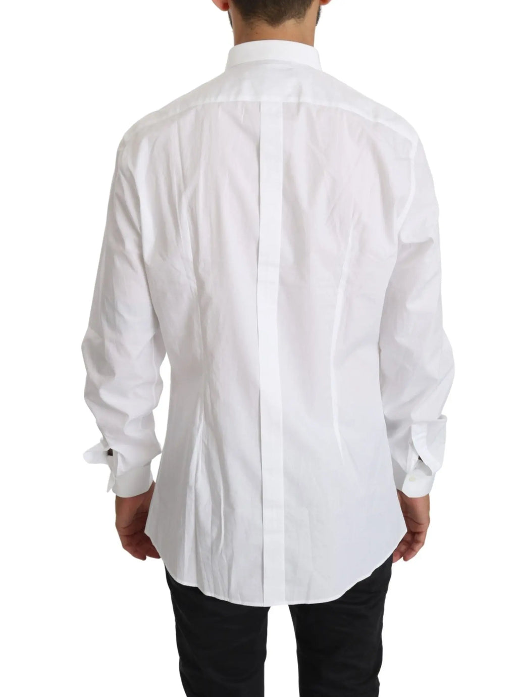 Dolce & Gabbana White Cotton Long Sleeve Top Shirt - Zeiniez