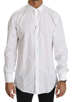 Dolce & Gabbana White Cotton Long Sleeve Top Shirt - Zeiniez