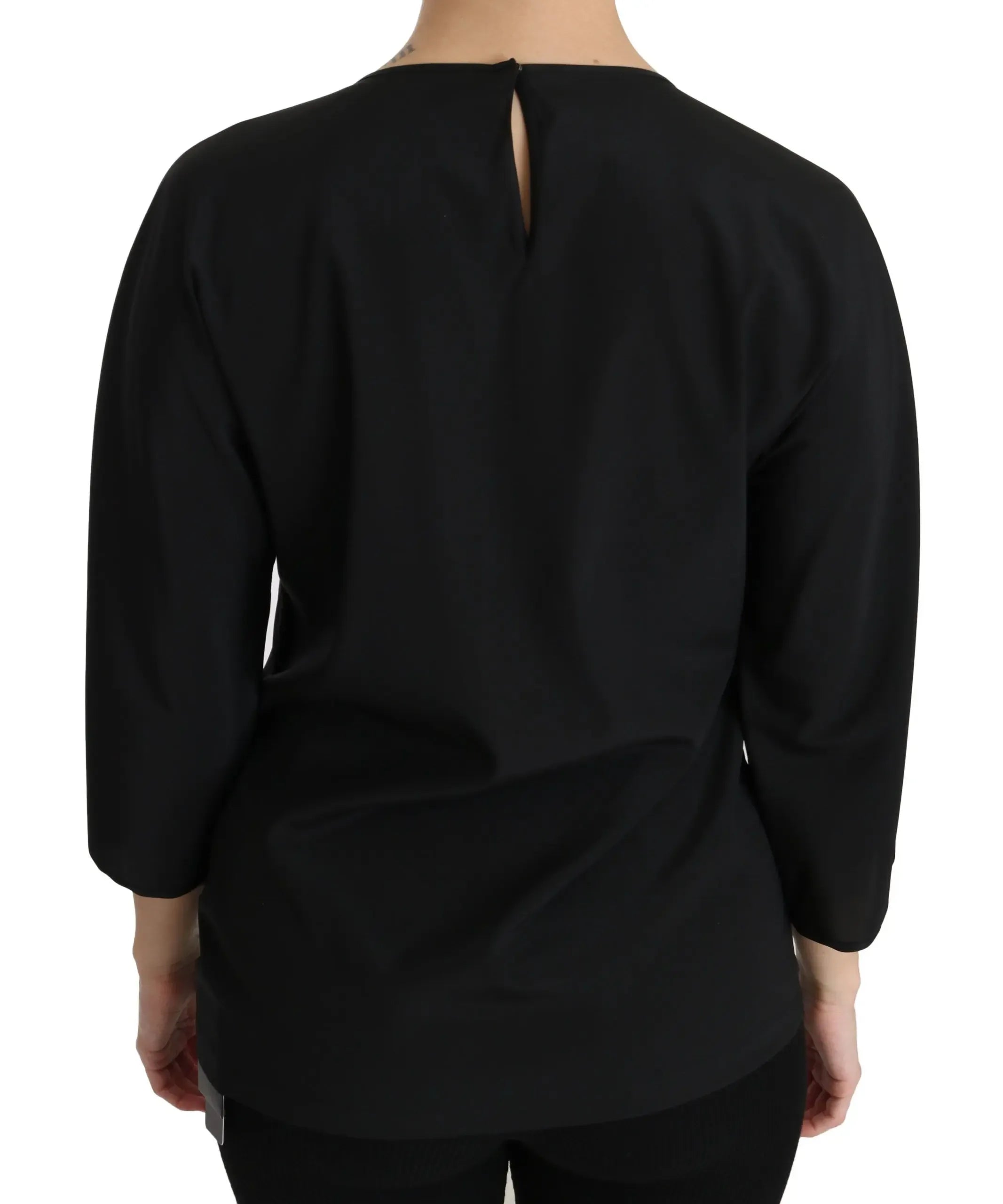 Dolce & Gabbana Black #dgfamily Top T-shirt Silk Blouse - Zeiniez