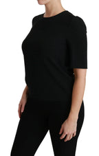 Dolce & Gabbana Black Short Sleeve Casual Top Stretch Blouse - Zeiniez