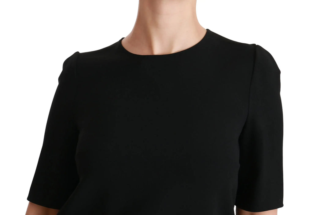 Dolce & Gabbana Black Short Sleeve Casual Top Stretch Blouse - Zeiniez