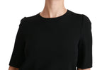 Dolce & Gabbana Black Short Sleeve Casual Top Stretch Blouse - Zeiniez