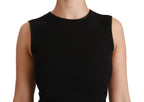 Dolce & Gabbana Black Fit Flare Wool Stretch Sheath Dress - Zeiniez