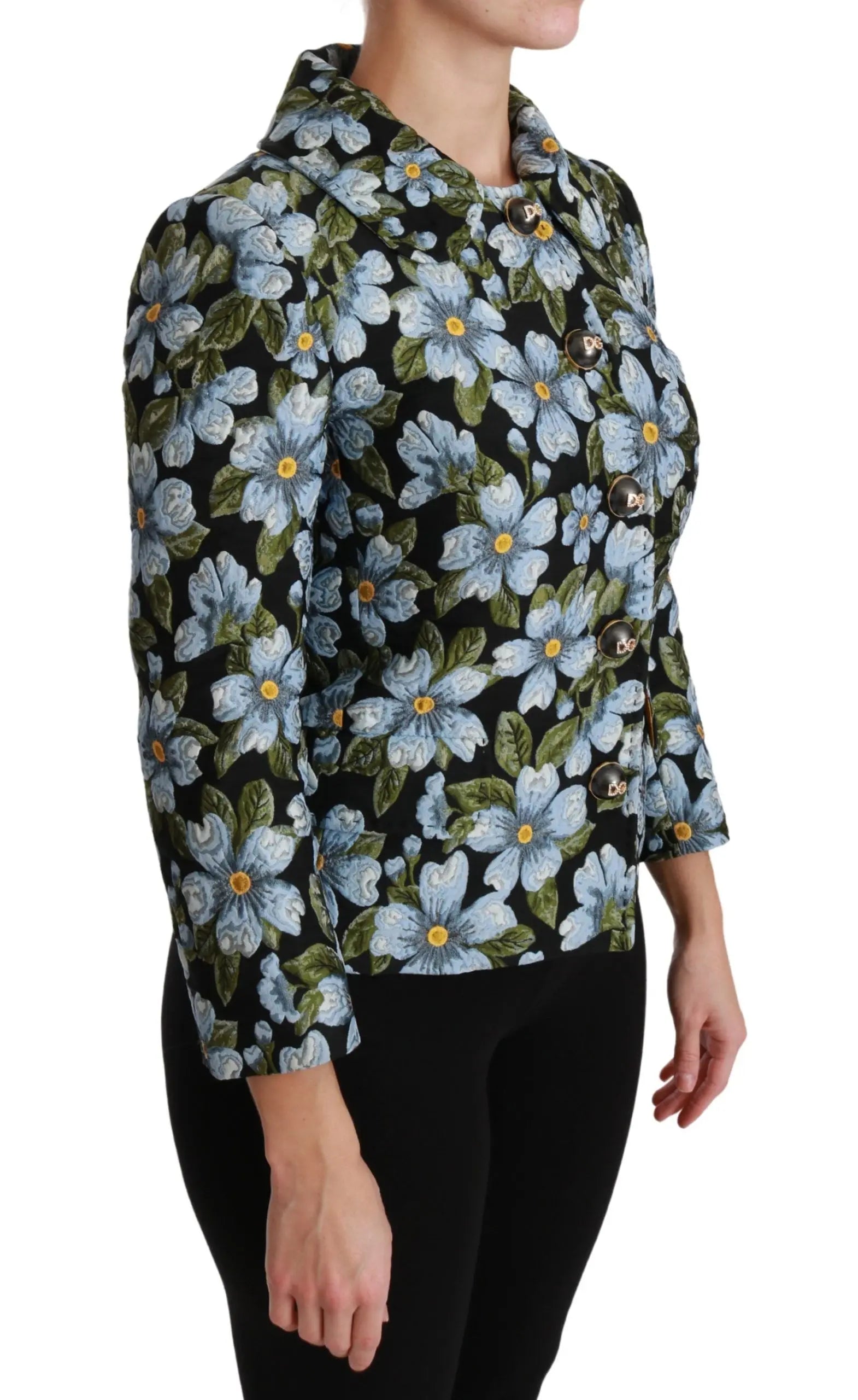 Dolce & Gabbana Multicolor Floral Blazer Coat Polyester Jacket - Zeiniez