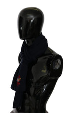 Dolce & Gabbana Blue #DGLovesLondon Wrap Shawl Wool Scarf - Zeiniez