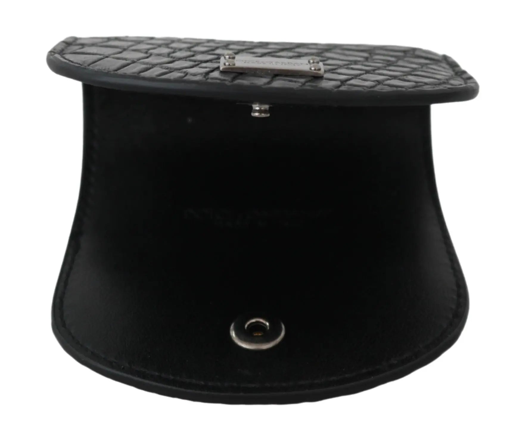 Dolce & Gabbana Black Exotic Skin Pocket Condom Case Holder - Zeiniez