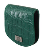 Dolce & Gabbana Green Exotic Skins Condom Case Holder Wallet - Zeiniez