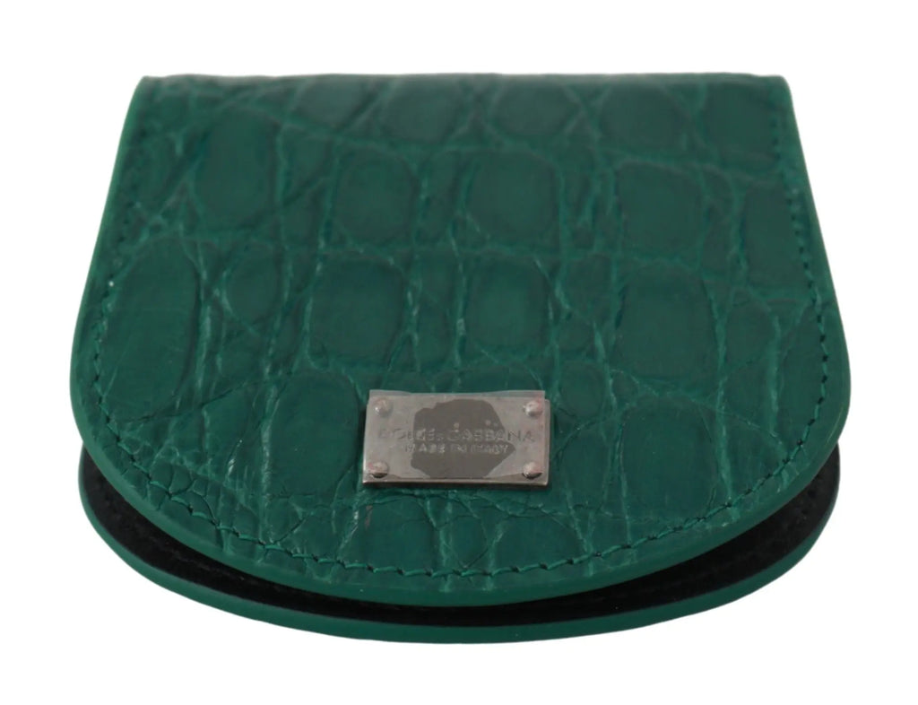 Dolce & Gabbana Green Exotic Skins Condom Case Holder Wallet - Zeiniez
