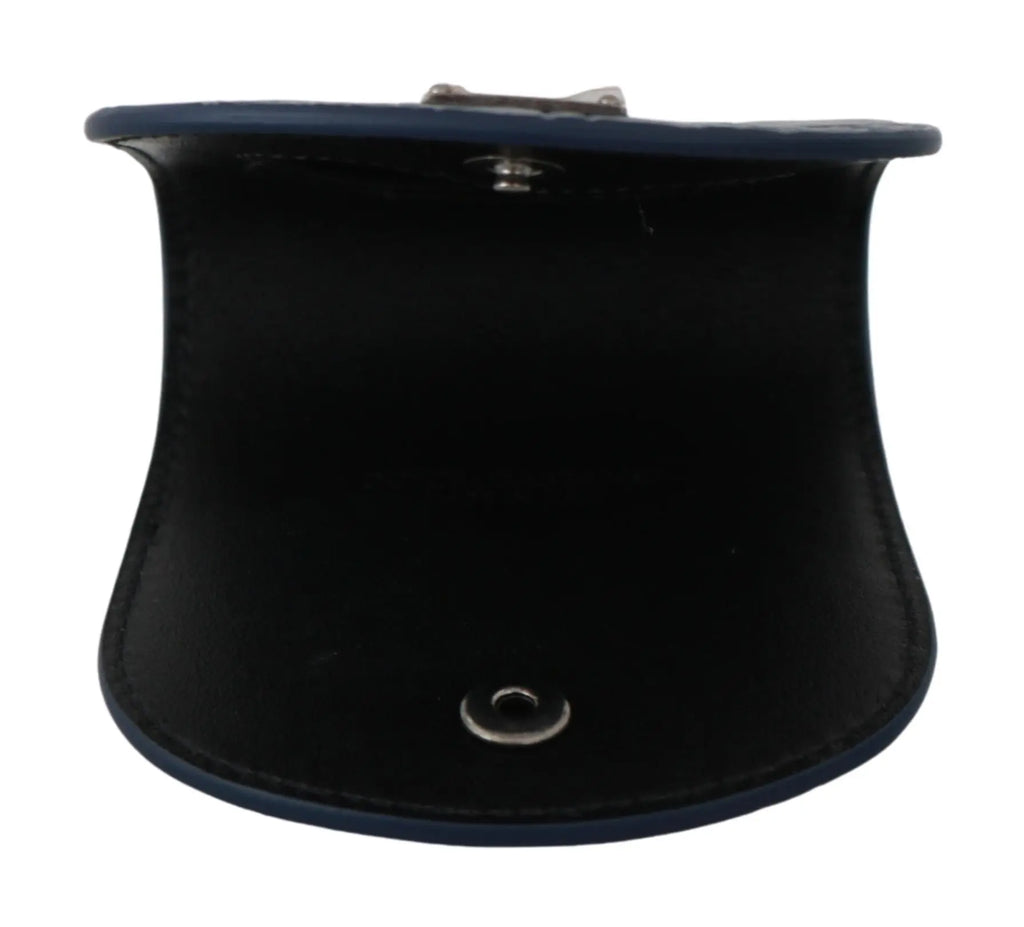 Dolce & Gabbana Blue Leather Holder Pocket Condom Case - Zeiniez