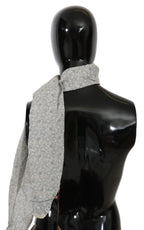 Ermanno Scervino Cotton Beige Blue Fantasy Print Scarf - Zeiniez