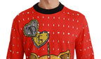 Dolce & Gabbana Red Crystal Pig of the Year Sweater - Zeiniez