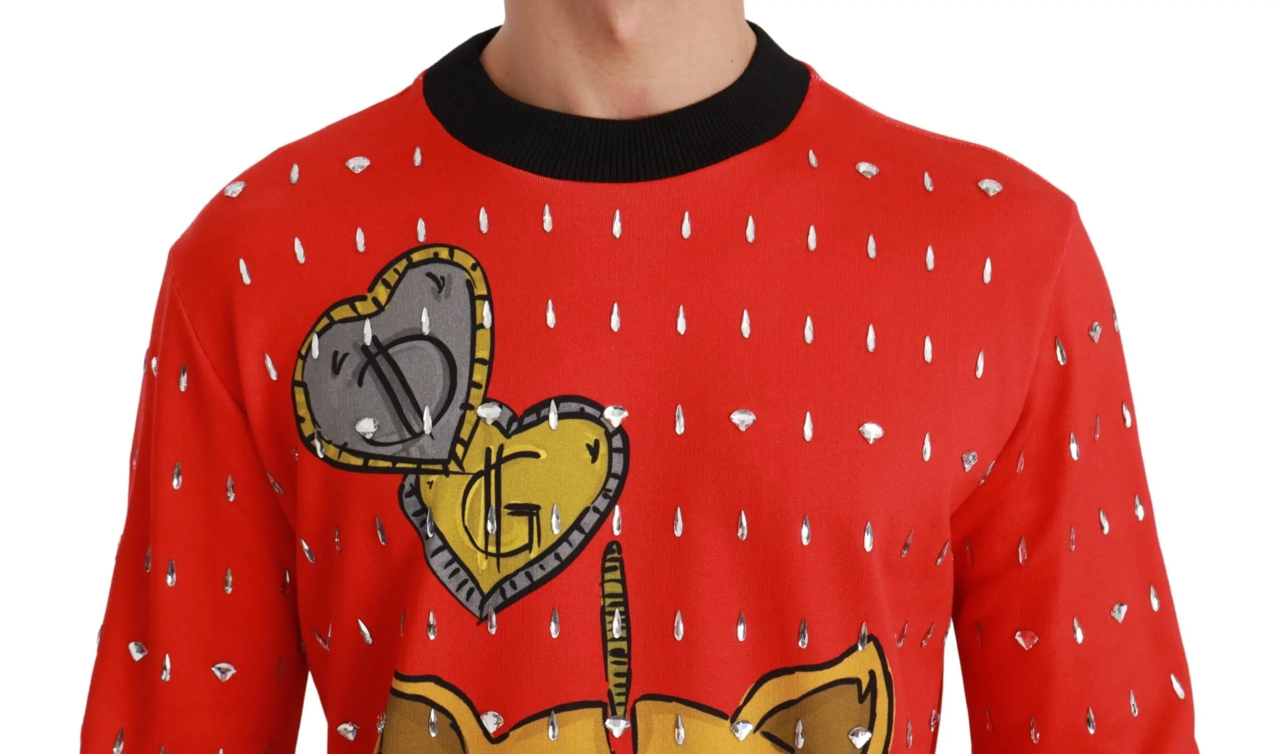 Dolce & Gabbana Red Crystal Pig of the Year Sweater - Zeiniez